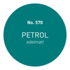 Wandfarbe Petrol No. 570 in edelmatt, Teil der Craft colors Design Collection, hoch atmungsaktiv und lösemittelfrei.