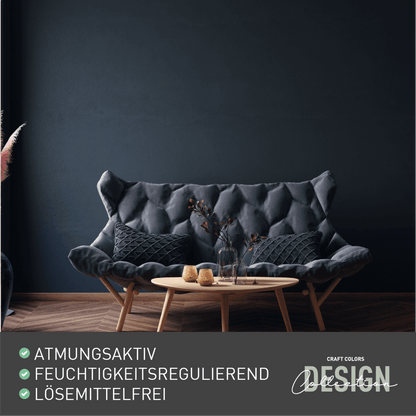 5L Wandfarbe edelmatt schwarz No. 995 Design Collection - Craft Colors