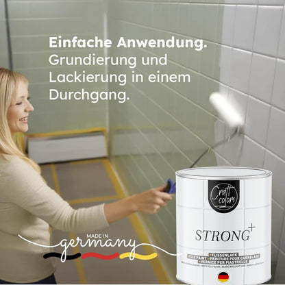 Fliesenlack 2IN1 Grundierung und Lackierung in einem Schritt, weiß seidenglänzend