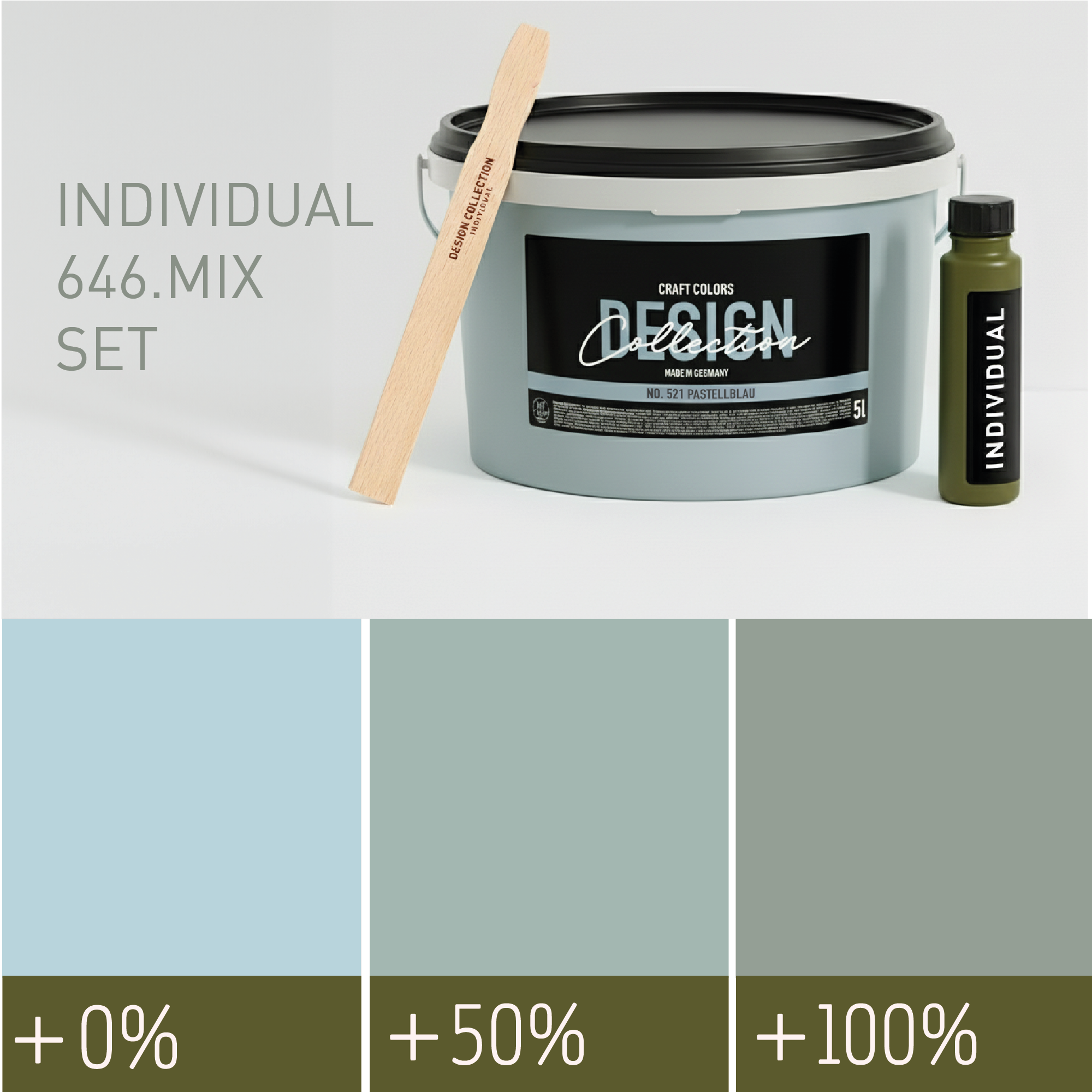 Muurverf gedempt saliegroen / grijsgroen nr. 646.mix DC Individual