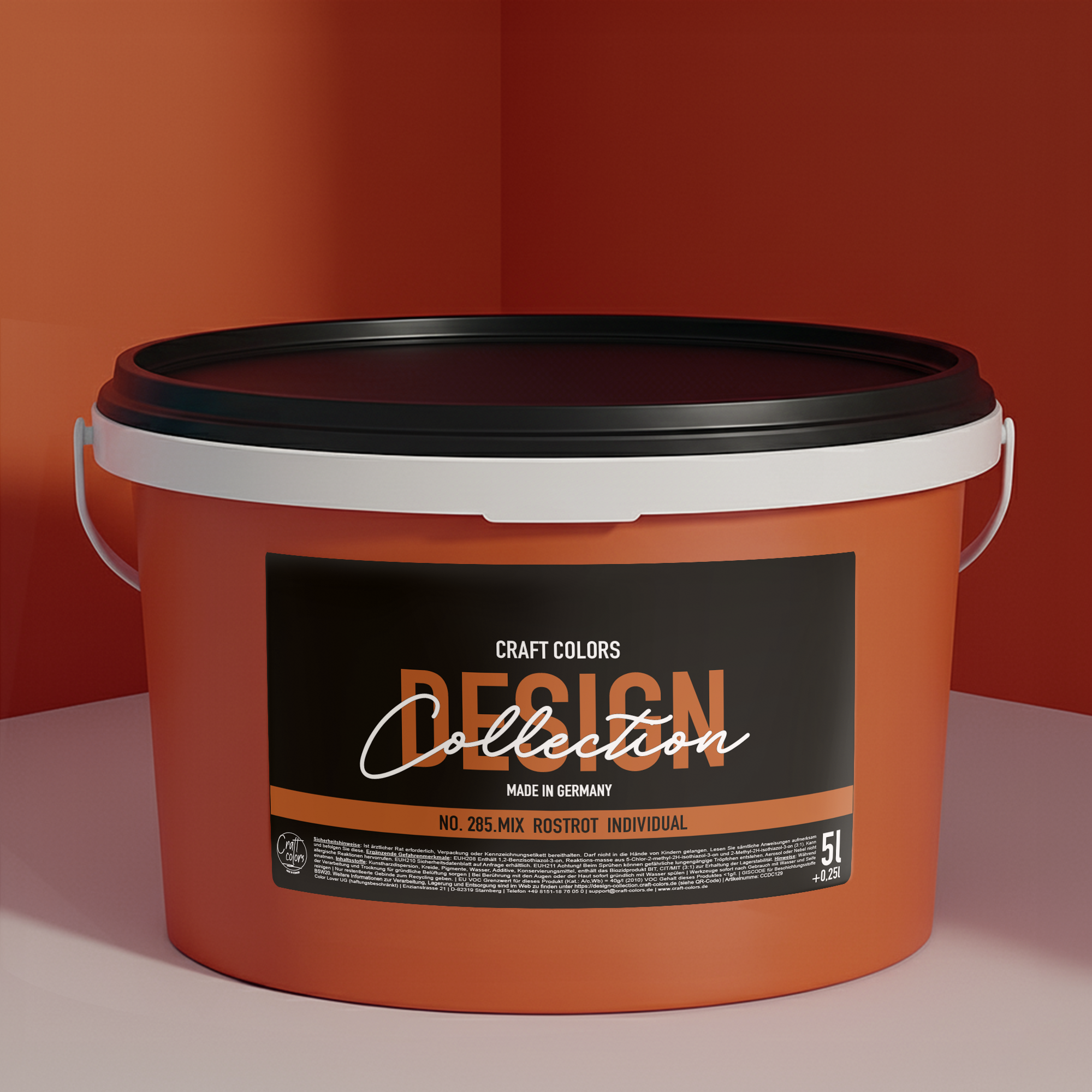 Muurverf roestrood nr. 285.mix DC Individueel