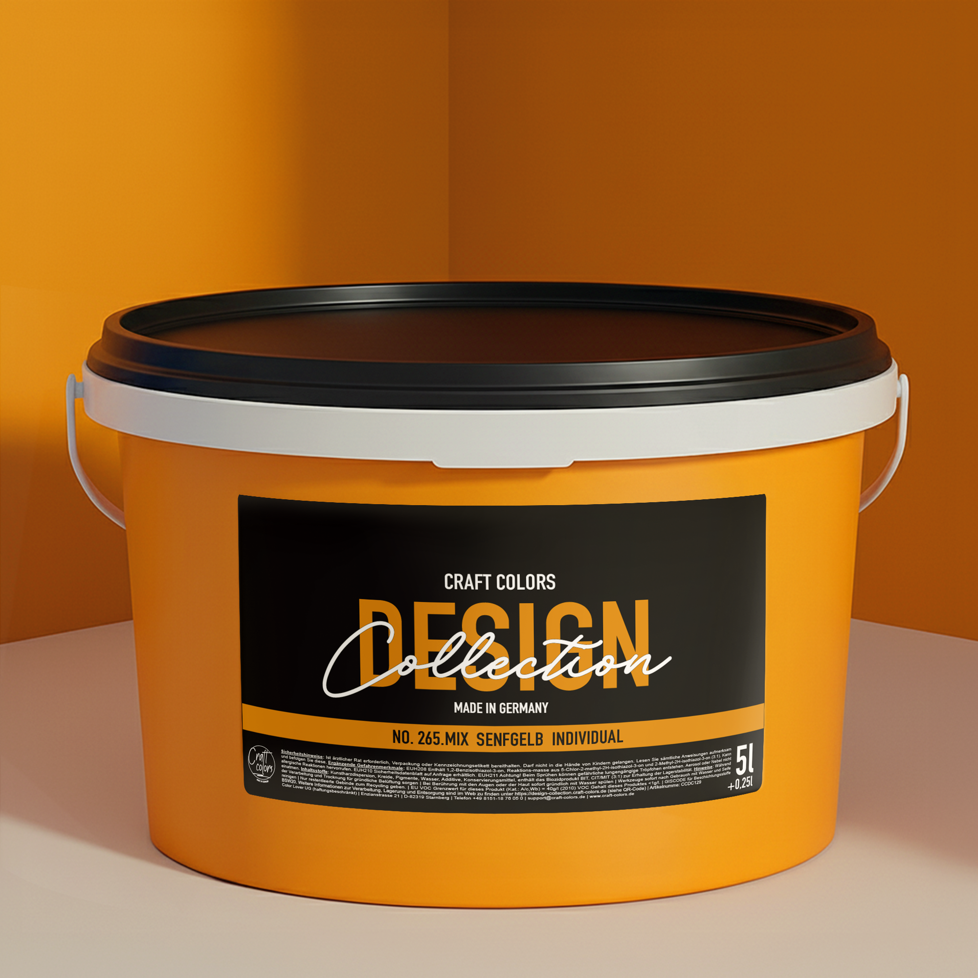 Muurverf mosterdgeel nr. 265.mix DC Individual