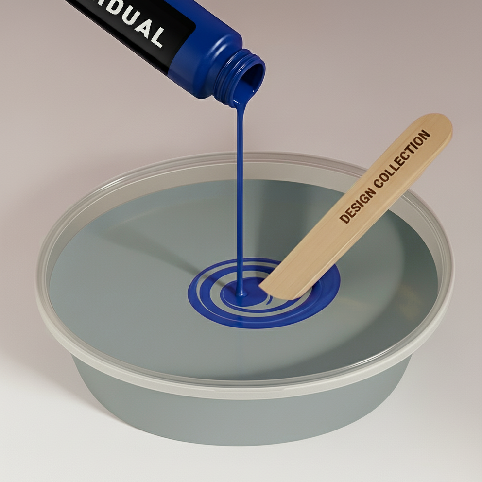 Muurverf duifgrijs grijsblauw nr. 527.mix DC Individual